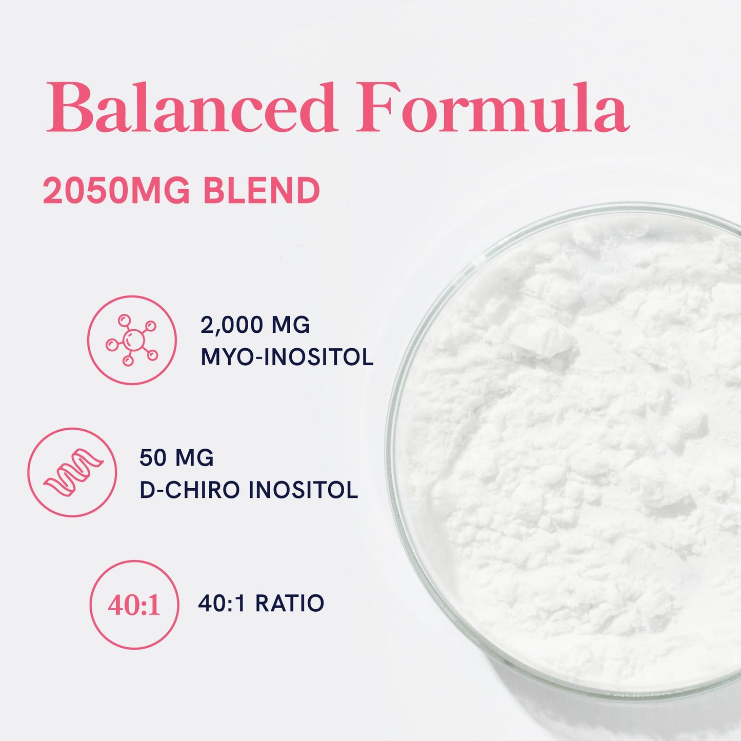 Myo-Inositol & D-Chiro Inositol for Hormone Balance for Women | Fertility, Ovarian Health & Cycle Support | Ideal 40:1 Ratio, Myoinositol 2000mg & D Chiro 50mg - Maple Wellness Supplements