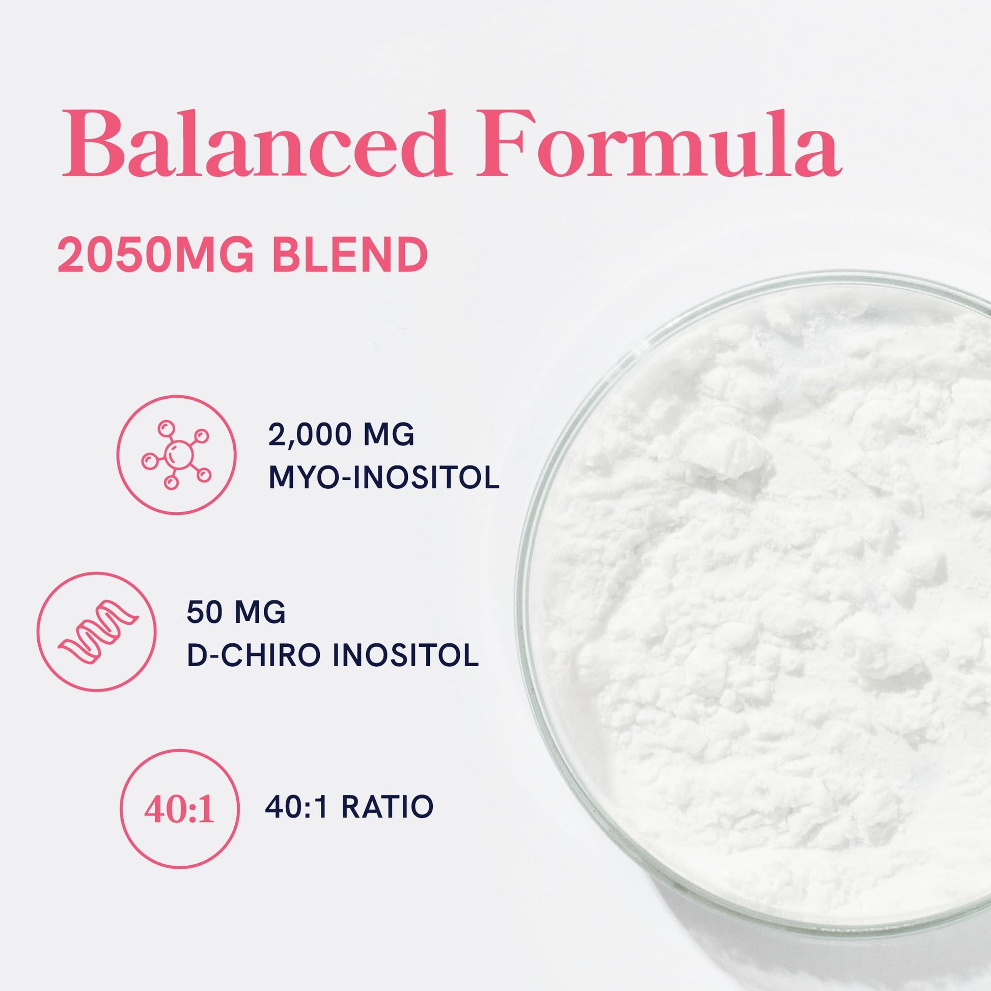 Myo-Inositol & D-Chiro Inositol for Hormone Balance for Women | Fertility, Ovarian Health & Cycle Support | Ideal 40:1 Ratio, Myoinositol 2000mg & D Chiro 50mg - Maple Wellness Supplements
