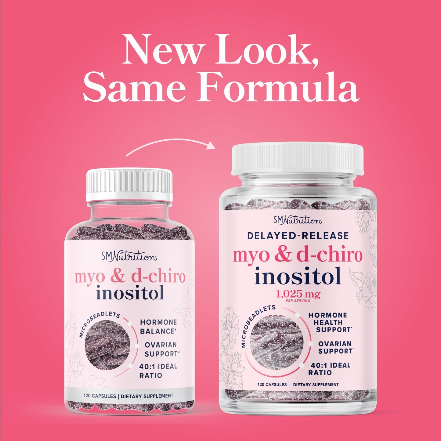 Myo-Inositol & D-Chiro Inositol for Hormone Balance for Women | Microbeadlets to Regulate Menstrual Cycle & Support Ovarian Health | 40:1 Ratio Myo & D Chiro | Non-GMO | 120 Ct (1 Month Supply) - Maple Wellness Supplements