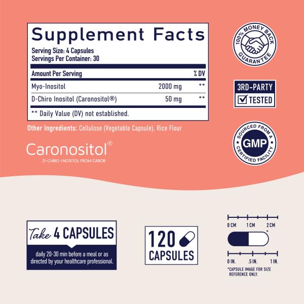 Myo-Inositol & D-Chiro Inositol | Hormone Balance for Women | Ideal 40:1 Ratio | Myo Inosit - Maple Wellness Supplements