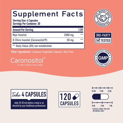 Myo-Inositol & D-Chiro Inositol | Hormone Balance for Women | Ideal 40:1 Ratio | Myo Inosit - Maple Wellness Supplements