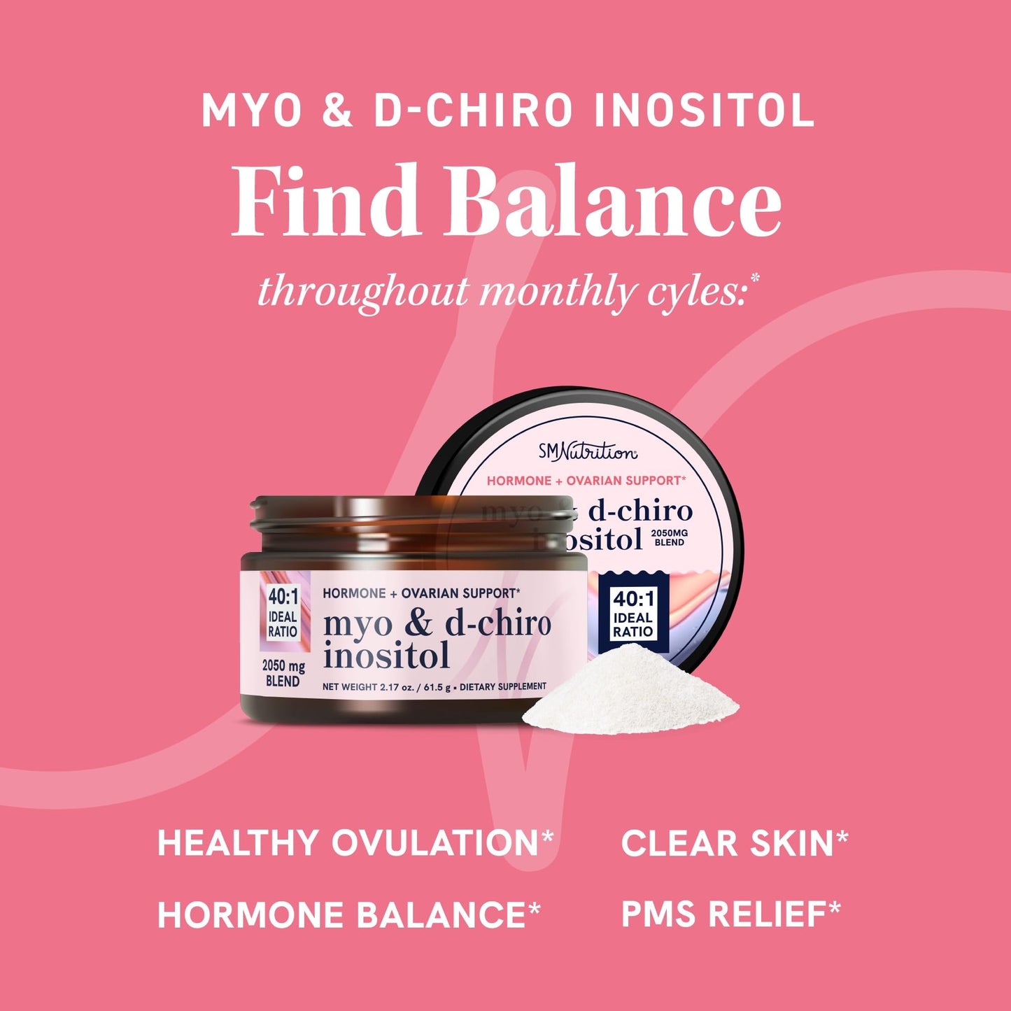 Myo-Inositol & D-Chiro Inositol Powder | Hormone Balance for Women | Ideal 40:1 Ratio - Maple Wellness Supplements
