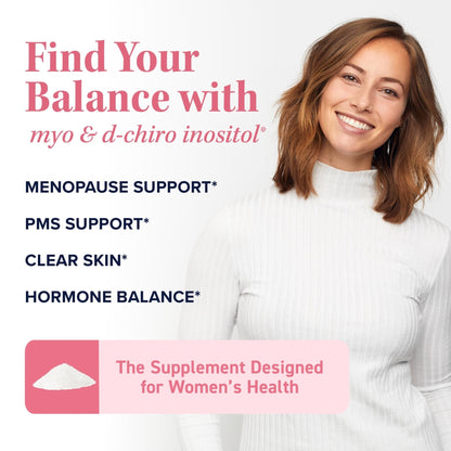 Myo-Inositol & D-Chiro Inositol Powder | Hormone Balance for Women | Ideal 40:1 Ratio | Myo 2000mg, D Chiro 50mg | Regulate Menstrual Cycle and Support Ovarian Health | 30 Servings, 2.17 oz. - Maple Wellness Supplements