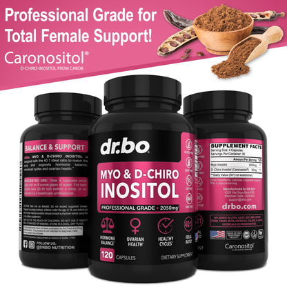 Myo-Inositol & D-Chiro Inositol Supplement Capsules - 40:1 Ratio Hormone Balance - Maple Wellness Supplements