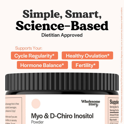 Myo-Inositol & D-Chiro Inositol Supplement Powder for Women | Hormonal Balance & Healthy Ovarian Function Support - Maple Wellness Supplements