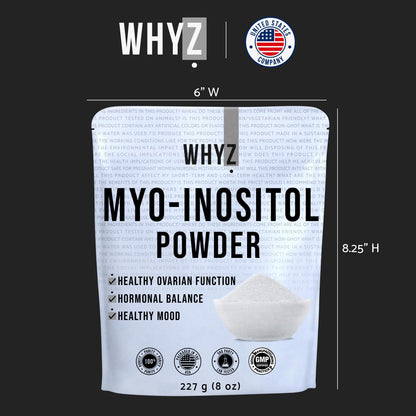 Myo-Inositol Powder 8oz, Natural Myo Inositol Supplement for Ovarian Support - Maple Wellness Supplements