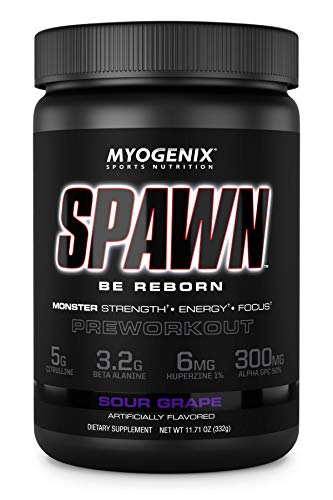 Myogenix Amino Energy Pre Workout Powder Spawn Sour Grape Flavored BCAAs Amino - Maple Wellness Supplements