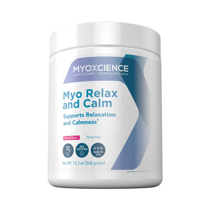 MYOXCIENCE Myo Relax & Calm | Myo-Inositol, L-Theanine, Taurine, Magnesium & GABA | Supports Sleep, Neurotransmitter & Hormone Support (Berry Flavor) (60 Servings) - Maple Wellness Supplements
