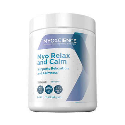 MYOXCIENCE Myo Relax & Calm | Myo-Inositol, L-Theanine, Taurine, Magnesium & GABA | Supports Sleep, Neurotransmitter & Hormone Support (Unflavored) (60 Servings) - Maple Wellness Supplements