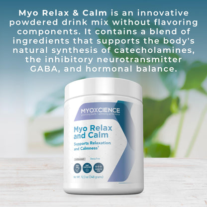 MYOXCIENCE Myo Relax & Calm | Myo-Inositol, L-Theanine, Taurine, Magnesium & GABA | Supports Sleep, Neurotransmitter & Hormone Support (Unflavored) (60 Servings) - Maple Wellness Supplements