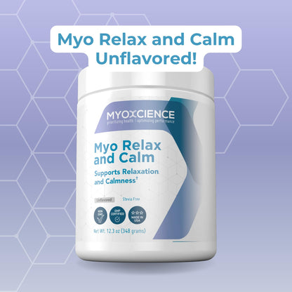 MYOXCIENCE Myo Relax & Calm | Myo-Inositol, L-Theanine, Taurine, Magnesium & GABA | Supports Sleep, Neurotransmitter & Hormone Support (Unflavored) (60 Servings) - Maple Wellness Supplements