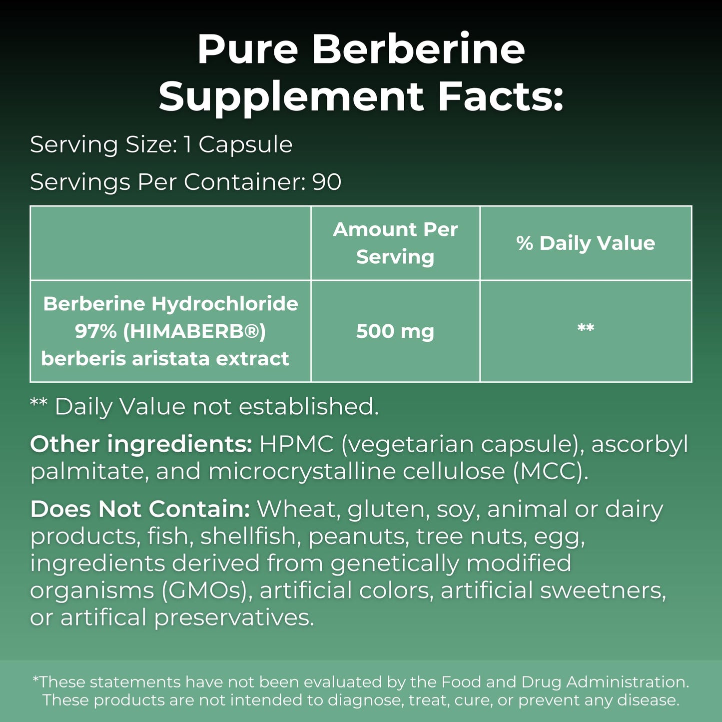 MYOXCIENCE Pure Berberine Himaberb | 500 mg of Berberine HCl per Serving | 90 Servings - Maple Wellness Supplements