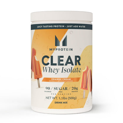Myprotein Clear Whey Isolate Protein Powder, 20 Servings (1.1lbs) Orange Cream, 20g Protein per Serving, Naturally Flavored Drink Mix, Daily Protein Intake for Superior Performance - Maple Wellness Supplements