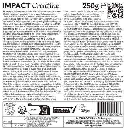 Myprotein Creatine Monohydrate Powder - 250G - Maple Wellness Supplements