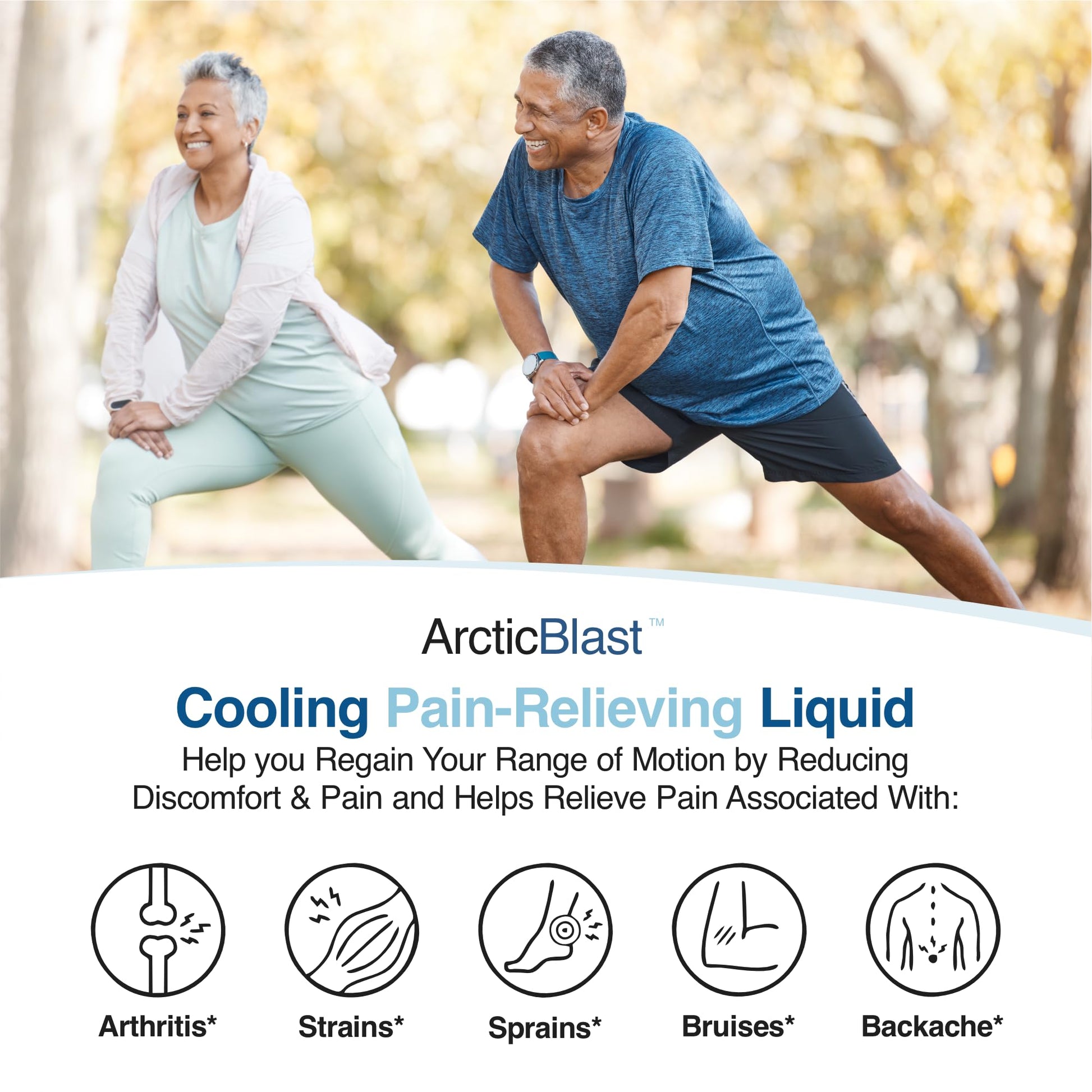 N Labs Arctic Blast Premium Topical Pain Relief Drops – Fast Absorbing DMSO, Menthol & Camphor for Back, Knee, Shoulder, Joint & Muscle Pain – Cooling Rub Formula – Made in USA – 1 fl oz - Maple Wellness Supplements