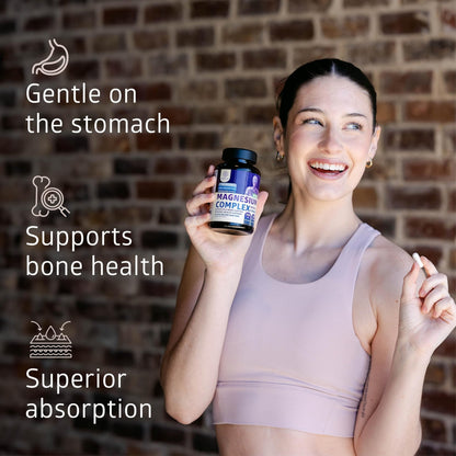 N1N Premium Magnesium Complex - High Absorption Magnesium Supplement for Women and Men to Support Regularity and Bone Health- 120 Veggie Capsules - Maple Wellness Supplements