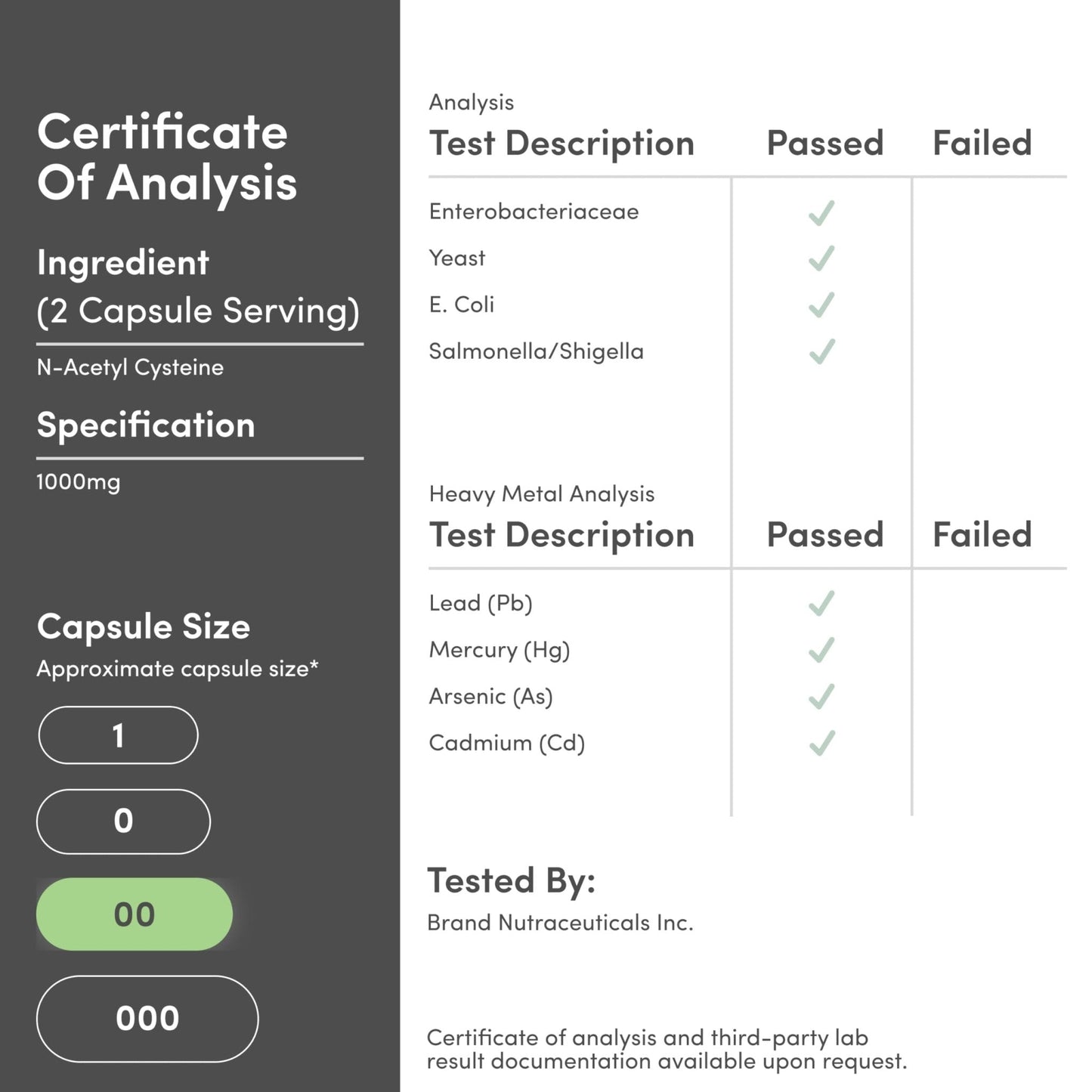 NAC Supplement (N-Acetyl Cysteine) - 99%+ Purity Tested - (1,000mg Per Serving 500mg Per Cap, 210 Capsules) (Third Party Tested) with Odor Masking Technology - Maple Wellness Supplements