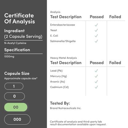 NAC Supplement (N-Acetyl Cysteine) - 99%+ Purity Tested - (1,000mg Per Serving 500mg Per Cap, 210 Capsules) (Third Party Tested) with Odor Masking Technology - Maple Wellness Supplements