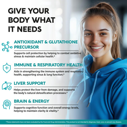 NAC Supplement | Selenium | B6 | B12 - Antioxidant, Immune Support - N Acetyl Cysteine 600 mg per Capsule, 1200 mg per Serving - Made in USA - Non-GMO, Gluten-Free - Maple Wellness Supplements