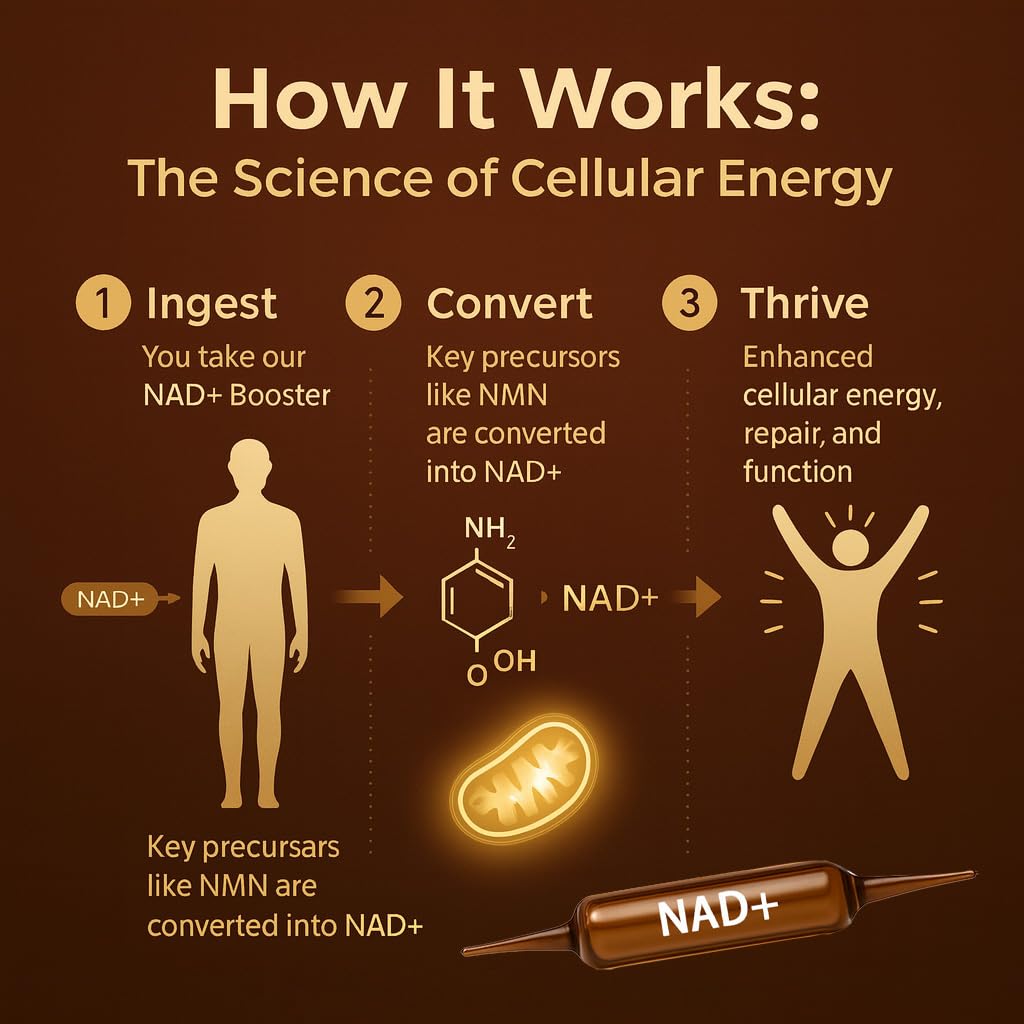 NAD Advanced Cellular Renewal - 1200mg NAD Supplement for Skin Aging Support Energy & Focus - 10 Vials (1) - Maple Wellness Supplements