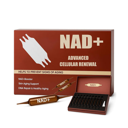 NAD+ Advanced Cellular Renewal Supplement 1200mg - Skin Anti-Aging & Energy Boost Support - 10 Vials - Maple Wellness Supplements