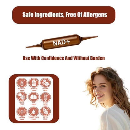 NAD+ Advanced Cellular Renewal Supplement 1200mg - Skin Anti-Aging & Energy Boost Support - 10 Vials - Maple Wellness Supplements