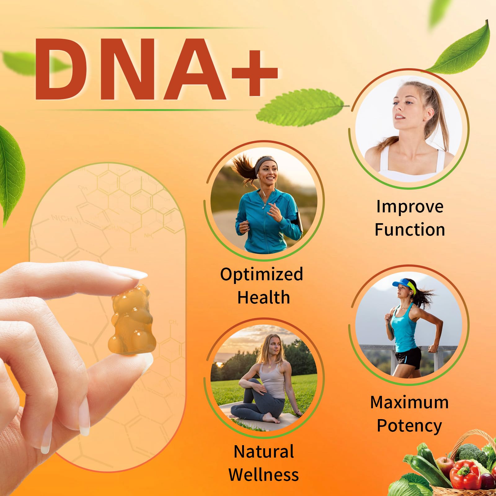 NAD+ Gummies NAD Resveratrol Supplement : NAD Supplements for Women Aging Defense Absorption Than Nicotinamide Riboside Boost Vitamin B3 D3 Sodium Zinc Support Cellular Health Energy and DNA Repair - Maple Wellness Supplements
