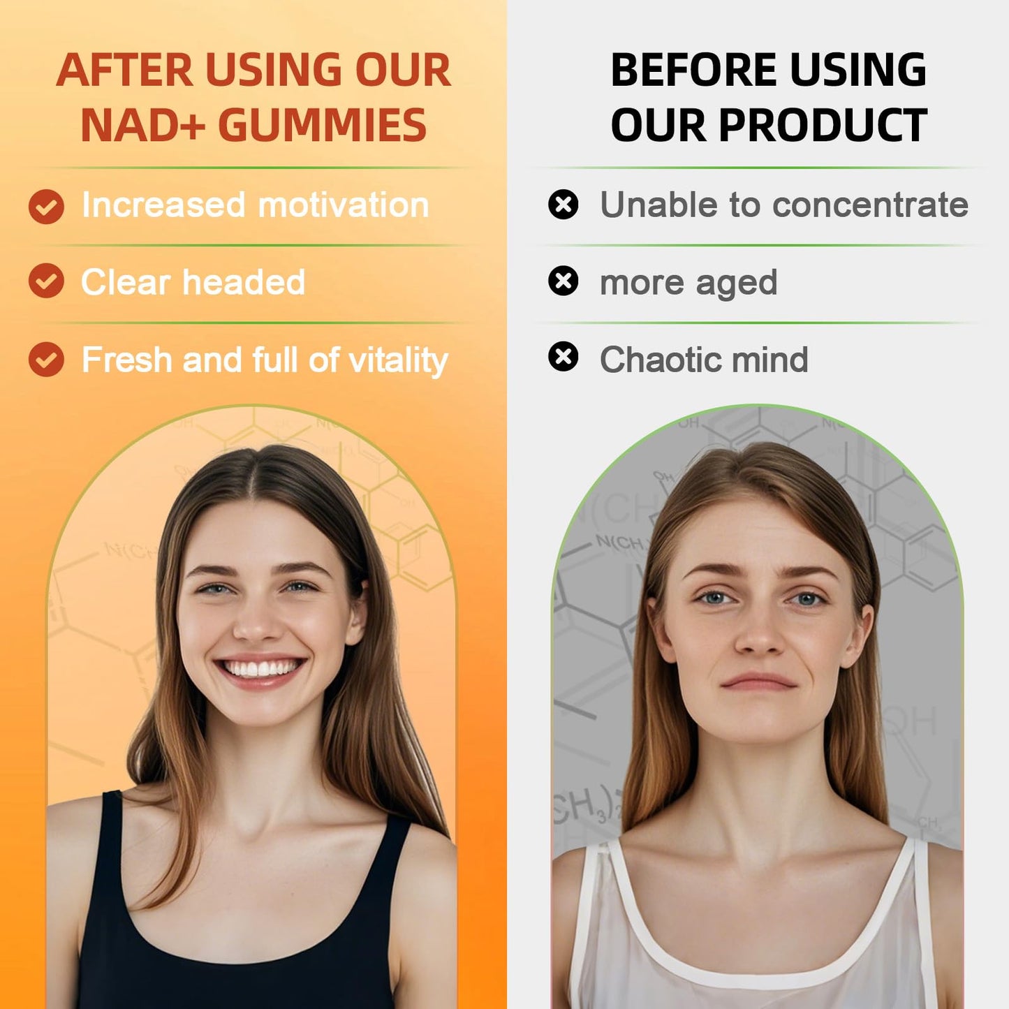 NAD+ Gummies NAD Resveratrol Supplement : NAD Supplements for Women Aging Defense Absorption Than Nicotinamide Riboside Boost Vitamin B3 D3 Sodium Zinc Support Cellular Health Energy and DNA Repair - Maple Wellness Supplements