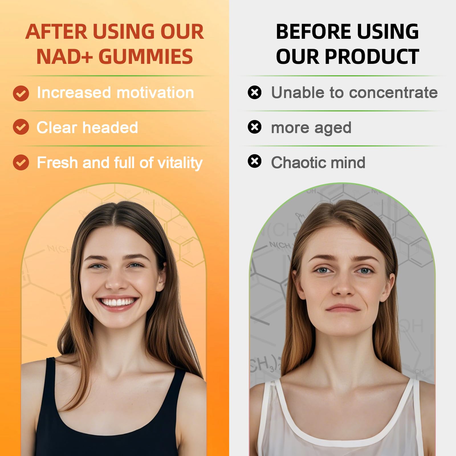 NAD+ Gummies NAD Resveratrol Supplement : NAD Supplements for Women Aging Defense Absorption Than Nicotinamide Riboside Boost Vitamin B3 D3 Sodium Zinc Support Cellular Health Energy and DNA Repair - Maple Wellness Supplements