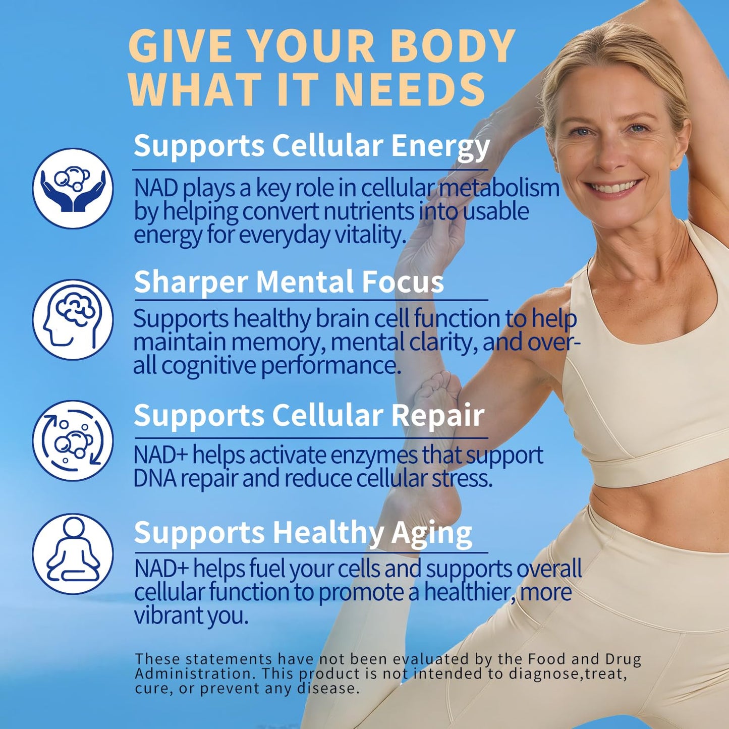 NAD Supplement 1000mg, Liposomal NAD+ Supplement with Resveratrol, Glutathione & Astaxanthin - Support Cellular Health, Stamina & Healthy Aging, NMN Supplement Alternative – 60 Capsules - Maple Wellness Supplements