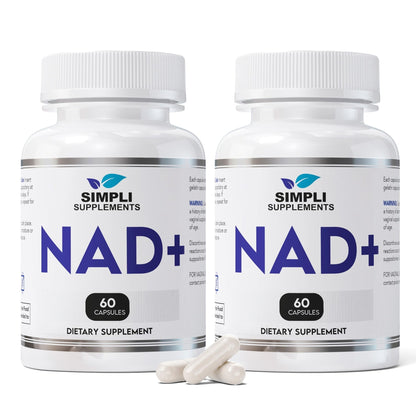 NAD Supplement for Anti-Aging and Cell Regeneration | NAD Booster 500mg Per Serving | NMN Supplement Alternative | Similar to Nicotinamide Riboside | 120 Capsules (2 Month Supply) - Maple Wellness Supplements