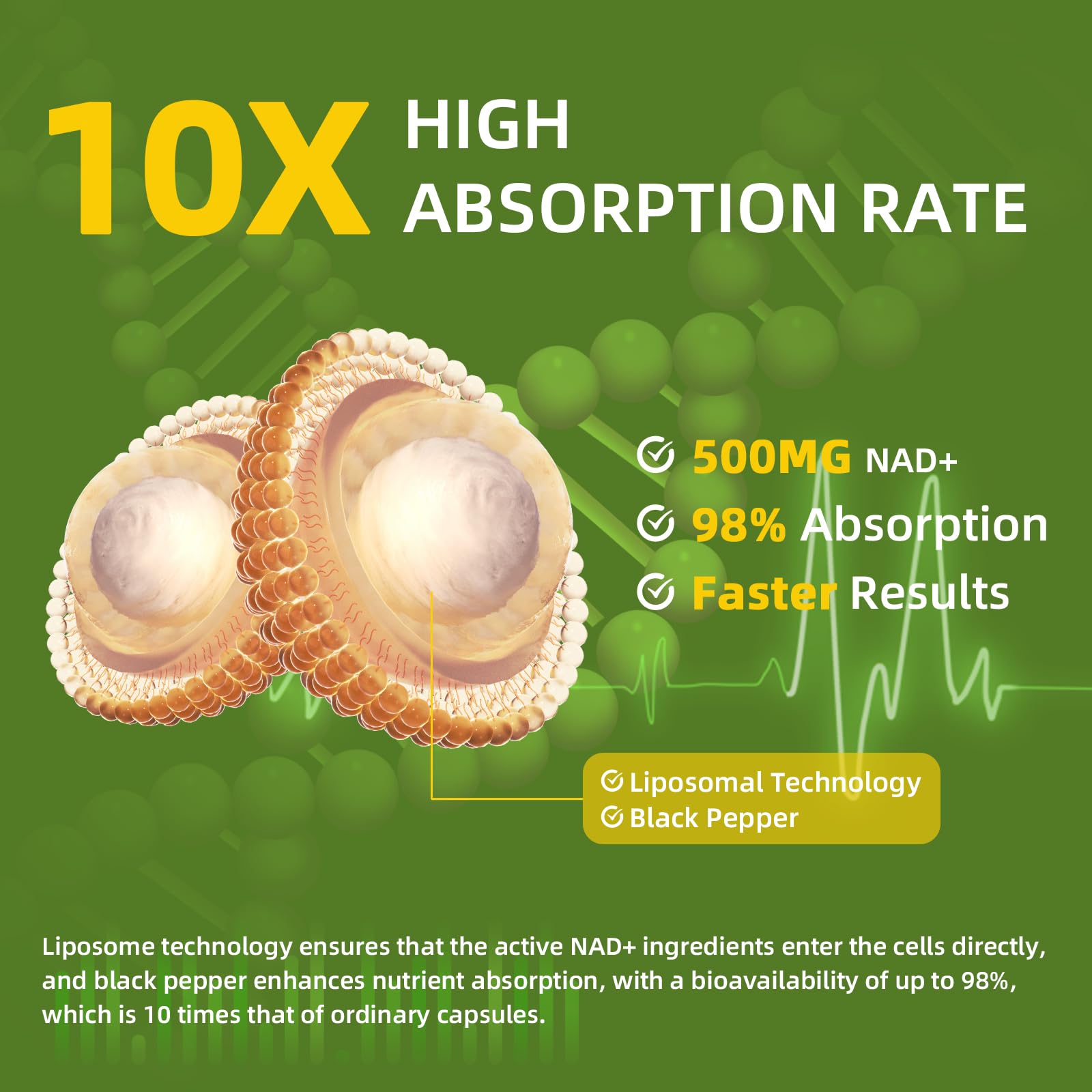 NAD+ Supplement for Women with Resveratrol , 20-in-1 NAD Plus Supplement with Liposomal Nicotinamide Riboside Boost NAD+ Levels for Cell Repair Energy, Antioxidant,Focus - 60 Vegan Capsules - Maple Wellness Supplements