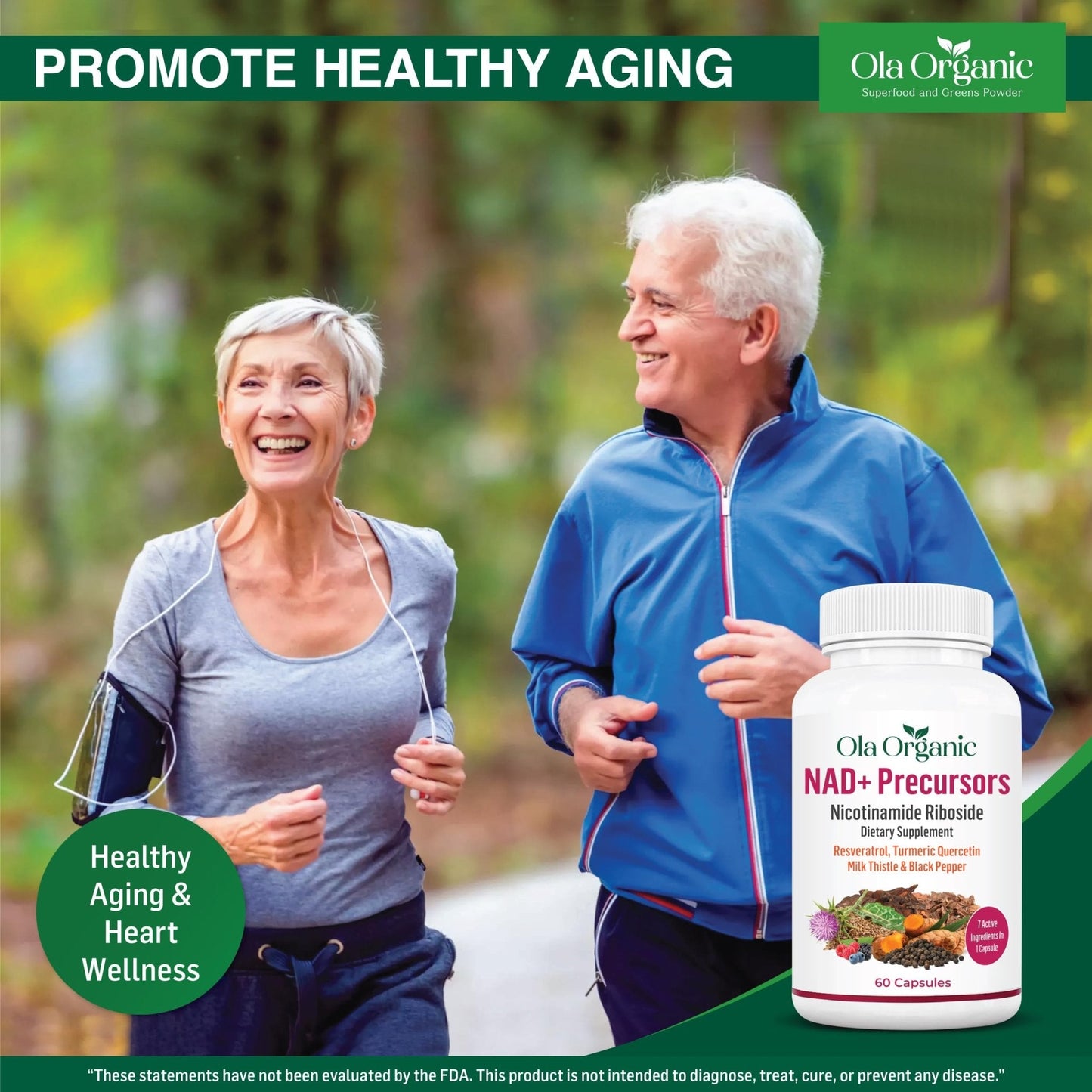 NAD+ Supplement & NAD Booster for Cellular Energy and Healthy Aging – Plant-Based Nicotinamide Riboside (NR) NAD Precursor with Resveratrol, Turmeric, Quercetin, Rhodiola & Milk Thistle – 60 Capsules - Maple Wellness Supplements