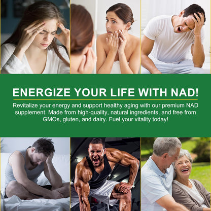 NAD Supplement with Nicotinamide Riboside - Resveratrol,Liposomal Nicotinamide Riboside,Quercetin - High Purity NAD Supplement for Anti-Aging, Focus, Energy 160 Capsules (2 Bag) - Maple Wellness Supplements