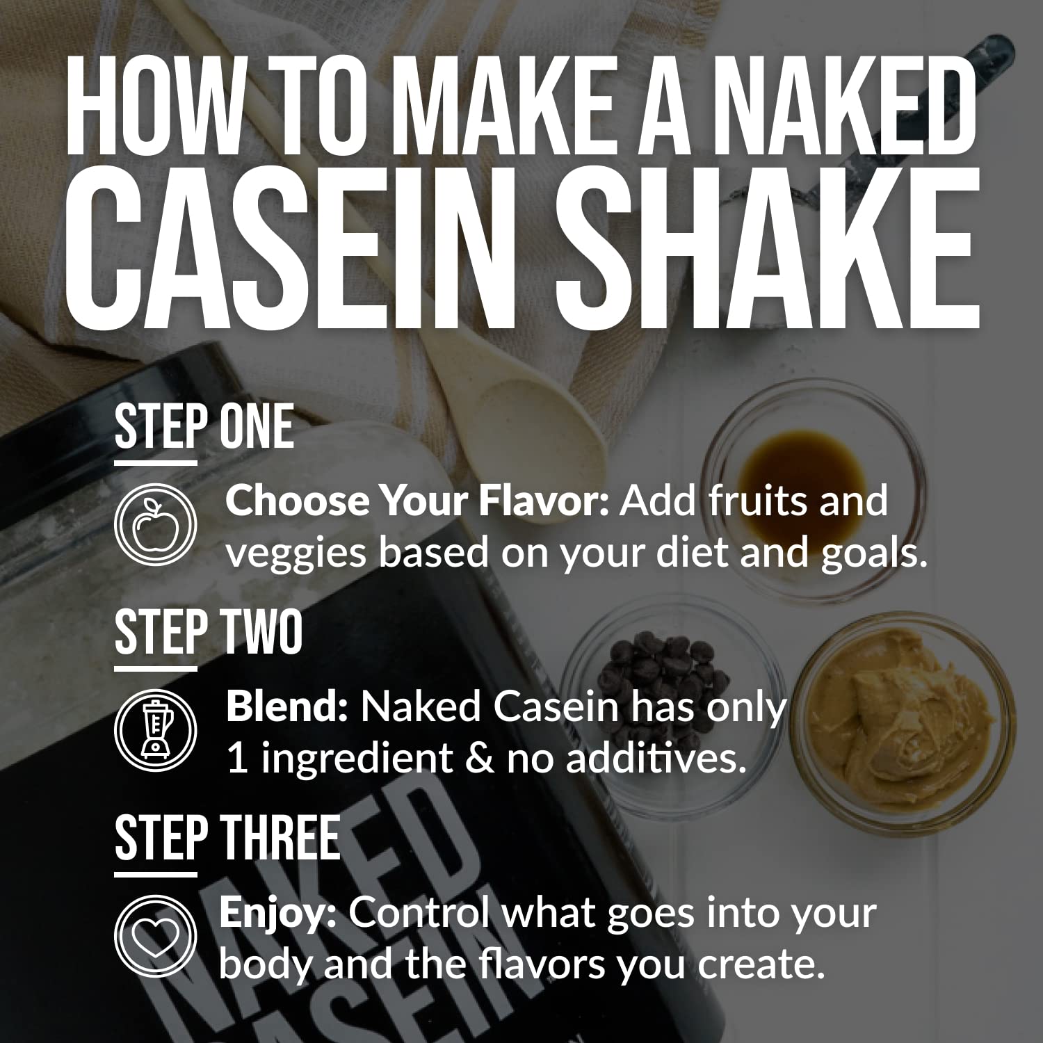 NAKED Casein - 1Lb Micellar Casein Protein - Bulk, Zero Carb, NSF Certified, GMO-Free, Gluten Free, Soy Free, Preservative Free - Stimulate Muscle Growth - Maple Wellness Supplements