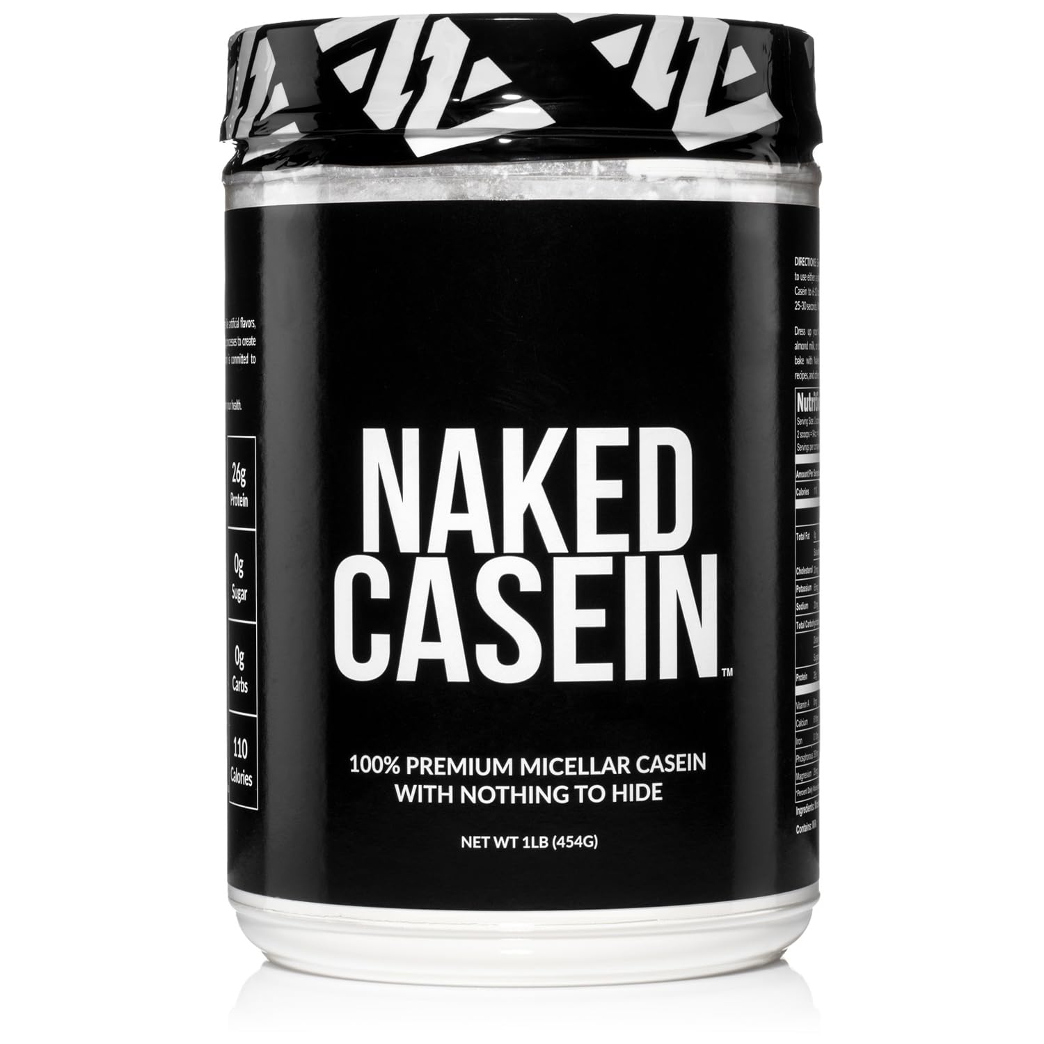 NAKED Casein - 1Lb Micellar Casein Protein - Bulk, Zero Carb, NSF Certified, GMO-Free, Gluten Free, Soy Free, Preservative Free - Stimulate Muscle Growth - Maple Wellness Supplements
