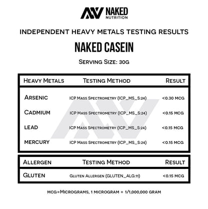 NAKED Casein - 1Lb Micellar Casein Protein - Bulk, Zero Carb, NSF Certified, GMO-Free, Gluten Free, Soy Free, Preservative Free - Stimulate Muscle Growth - Maple Wellness Supplements