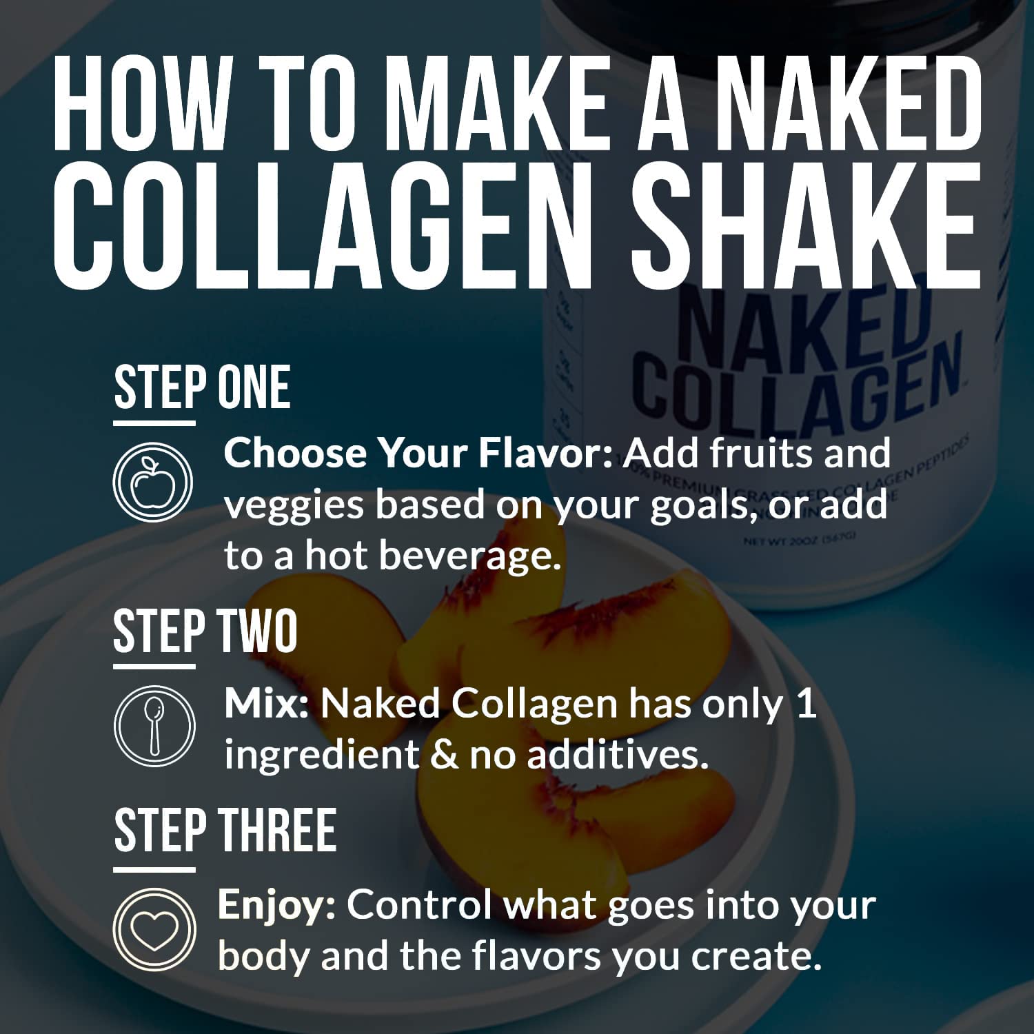 NAKED Collagen Peptides Protein Powder, 60 Servings, Pasture-Raised, Unflavored Grass-Fed Hydrolyzed Collagen Supplement, NSF Certified - Maple Wellness Supplements