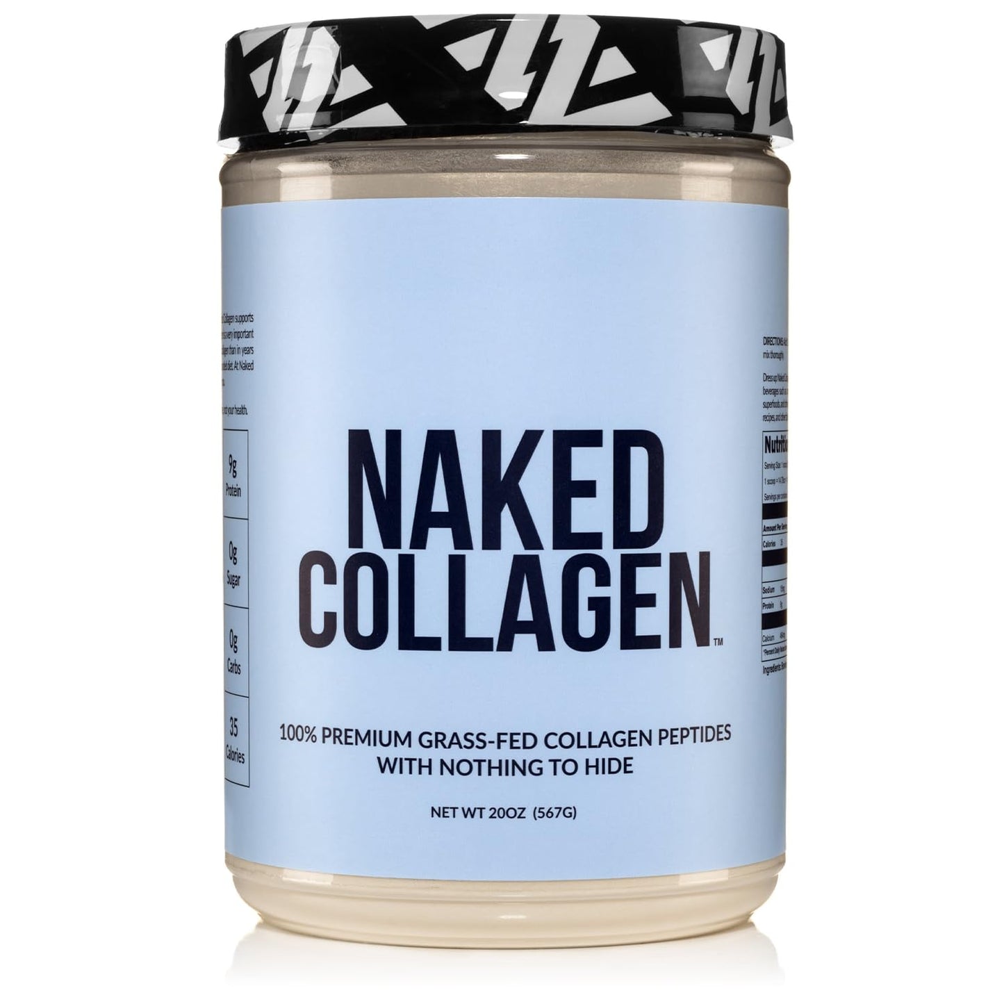 NAKED Collagen Peptides Protein Powder, 60 Servings, Pasture-Raised, Unflavored Grass-Fed Hydrolyzed Collagen Supplement, NSF Certified - Maple Wellness Supplements