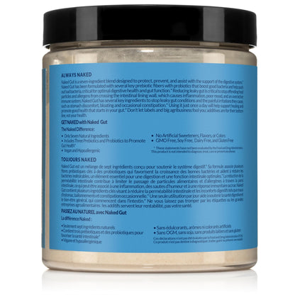 NAKED Gut - Daily Gut Health Supplement - Natural Gut Health Powder for Gut Cleanse, Digestive Support, GMO-Free, Soy-Free, Gluten-Free, - Maple Wellness Supplements