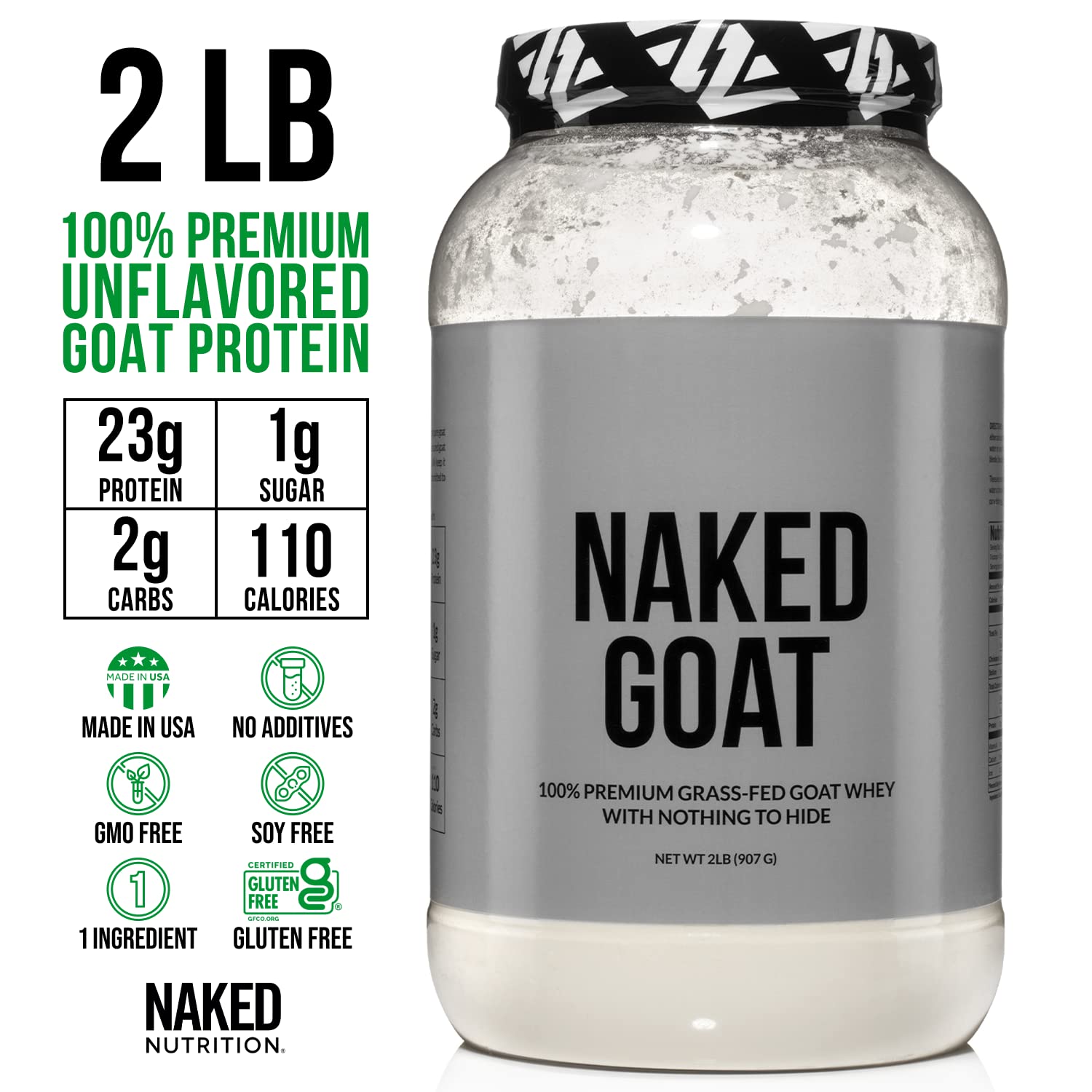 NAKED nutrition Naked Goat - Pasture Fed Goat Whey Protein Powder from Small-Herd - Maple Wellness Supplements