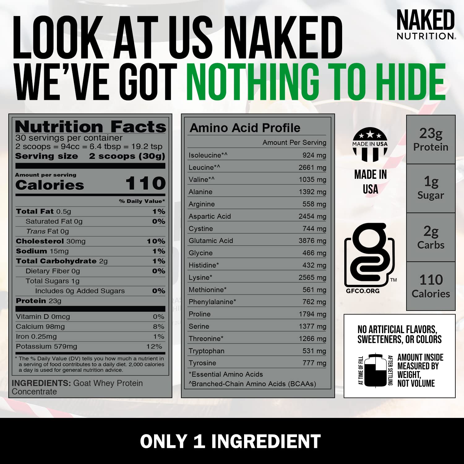 NAKED nutrition Naked Goat - Pasture Fed Goat Whey Protein Powder from Small-Herd - Maple Wellness Supplements