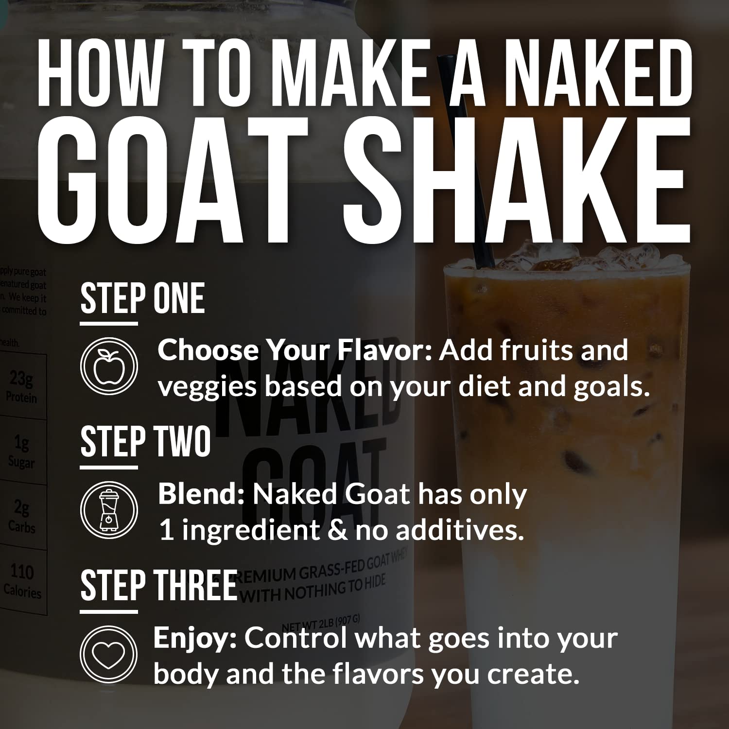 NAKED nutrition Naked Goat - Pasture Fed Goat Whey Protein Powder from Small-Herd - Maple Wellness Supplements