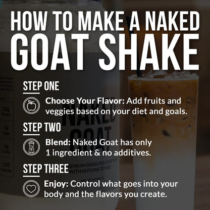 NAKED nutrition Naked Goat - Pasture Fed Goat Whey Protein Powder from Small-Herd - Maple Wellness Supplements
