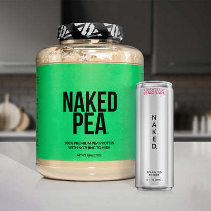 NAKED Pea - 5LB 100% Pea Protein Powder from North American Farms - Unflavored Vegan Pea Protein Isolate - NSF Certified, Plant Protein Powder, Easy to Digest - 76 Servings - Maple Wellness Supplements