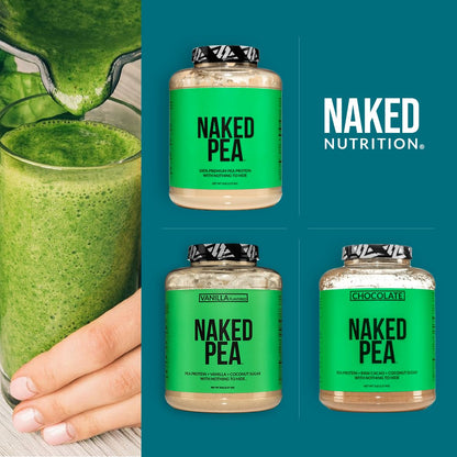 NAKED Pea - 5LB 100% Pea Protein Powder from North American Farms - Unflavored Vegan Pea Protein Isolate - NSF Certified, Plant Protein Powder, Easy to Digest - 76 Servings - Maple Wellness Supplements