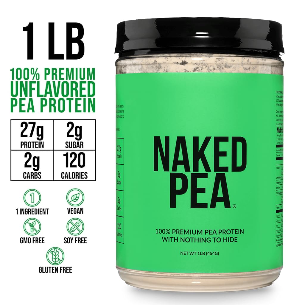 NAKED Pea - Pea Protein Isolate - Plant Based, Vegetarian & Vegan Protein. NSF Certified, Easy to Digest, Non-GMO, No Lactose - Maple Wellness Supplements