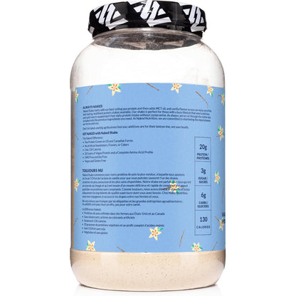 NAKED Shake - Vanilla Protein Powder - Plant Based Protein Shake with Mct Oil, NSF Certified, Gluten-Free, Soy-Free, No Gmos Or Artificial Sweeteners - 30 Servings - Maple Wellness Supplements