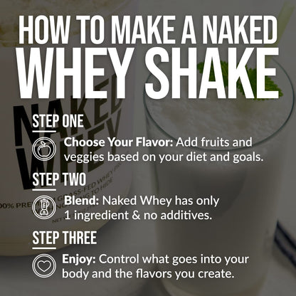 NAKED WHEY 5LB 100% Grass Fed Unflavored Whey Protein Powder - US Farms - Maple Wellness Supplements