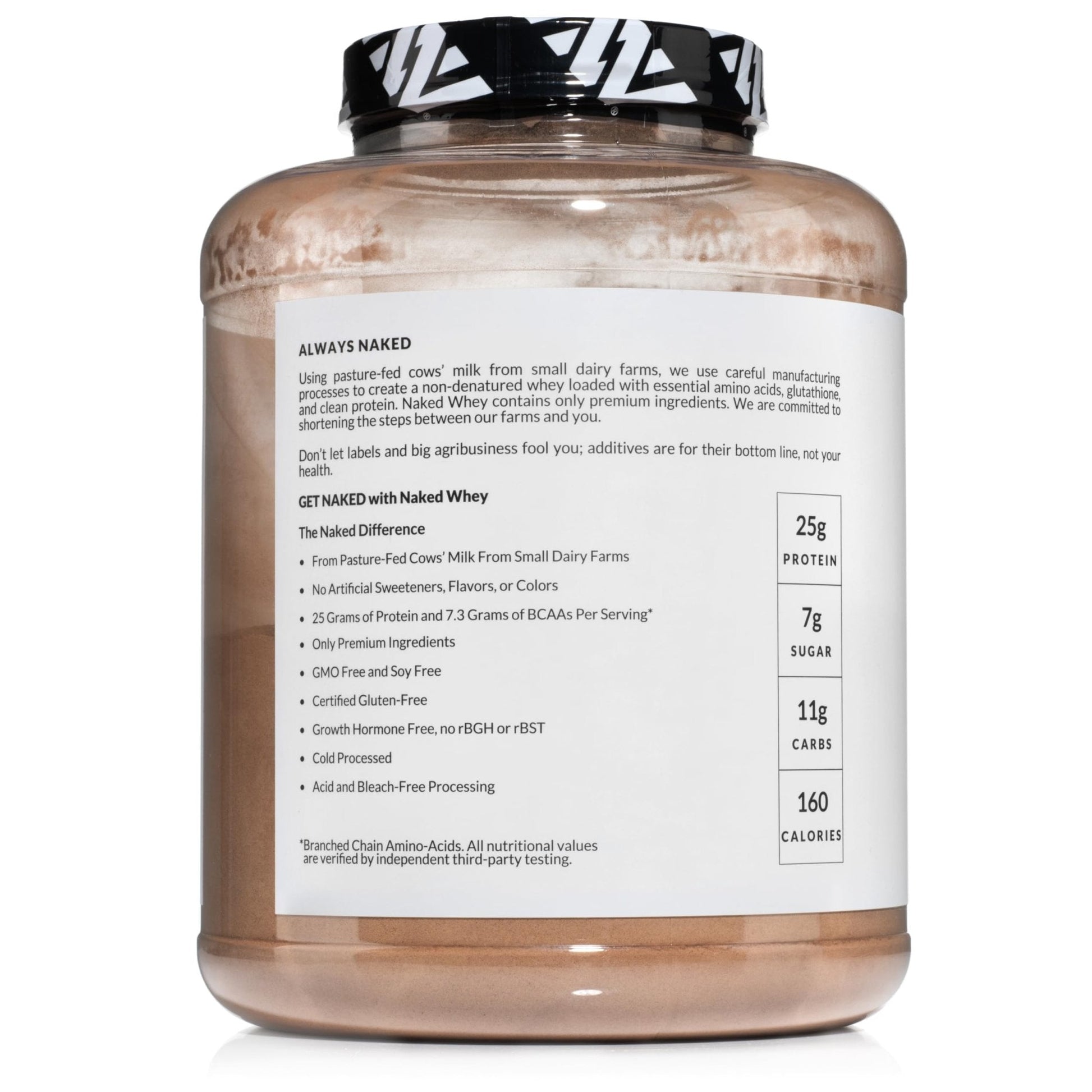 NAKED Whey Double Chocolate Grass Fed Whey Protein Powder, No GMO, No Soy - Maple Wellness Supplements